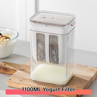 1100 ML Cheese Yogurt Maker with A Fine Mesh and Lid Cold Extraction Whey Separation Tool for Filtering Yogurt Juice Milk Tea