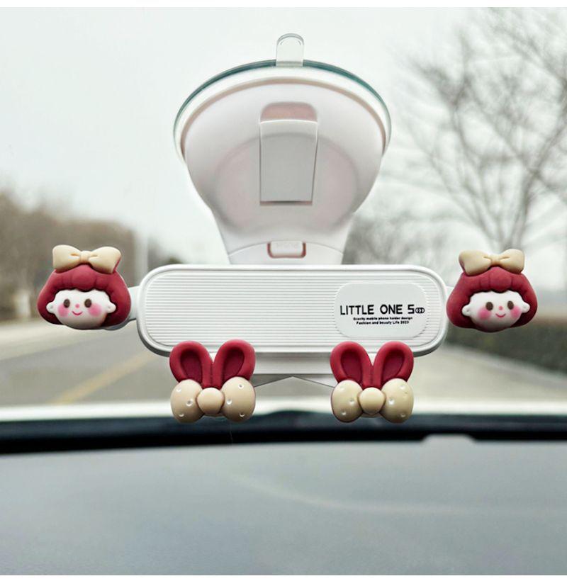 Strawberry Bear Magnetic Car Phone Holder with Firm Suction Cup