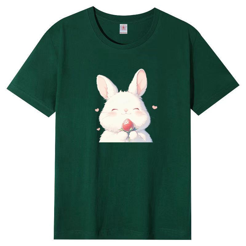 Fun Cat Print Short-sleeved T-shirt Women Summer New Loose Cotton Top Bottoming Shirt
