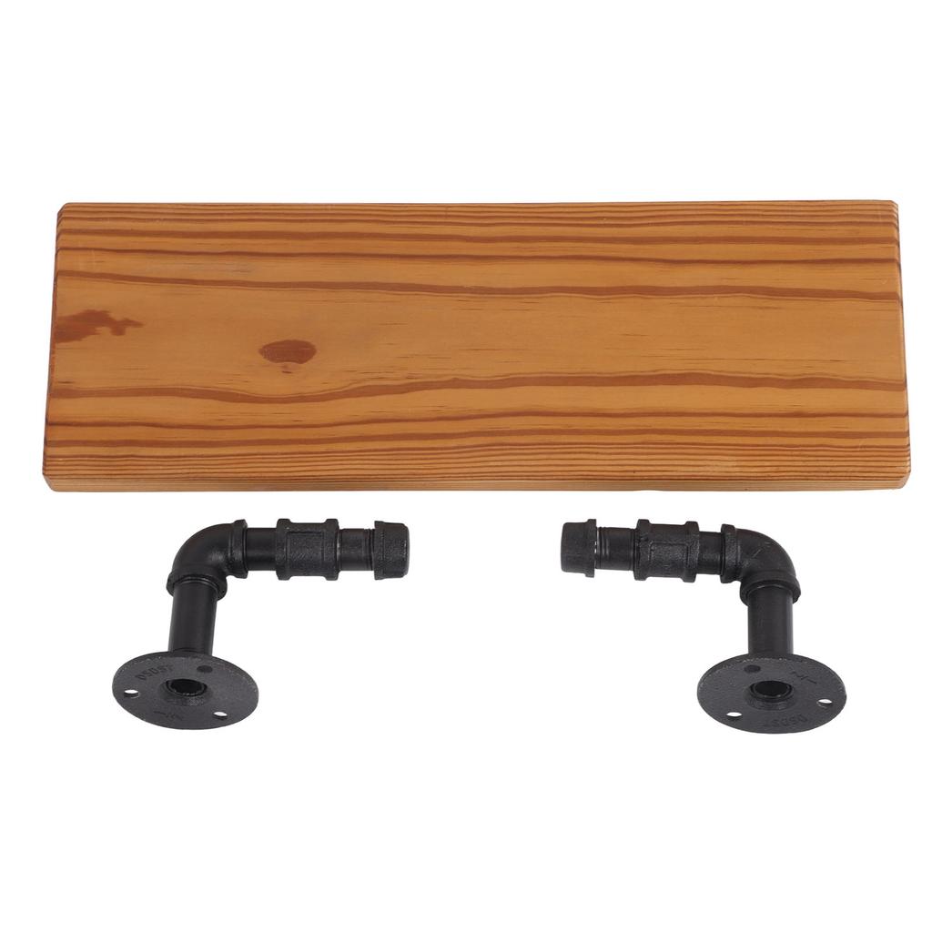 Wall Mounted Shelf Solid Wood Board Wrought Iron Pipe Retro Floating Shelves Wall Shelf for Home