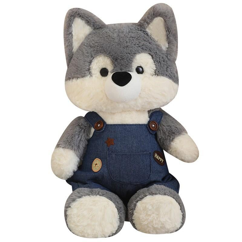 Fox Sheep Forest Husky Wolf Rabbit With Clothes Plush Toy Stuffed Doll Gift Kids