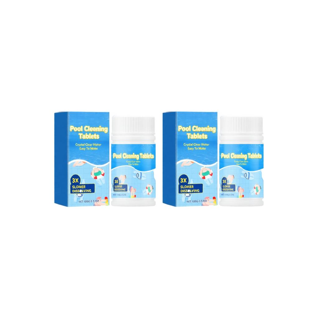 Pool Cleaning Tablets Slow Dissolving Chlorine Tablets for Crystal Clear Water Easy To Use for Swimming Pools and Spas