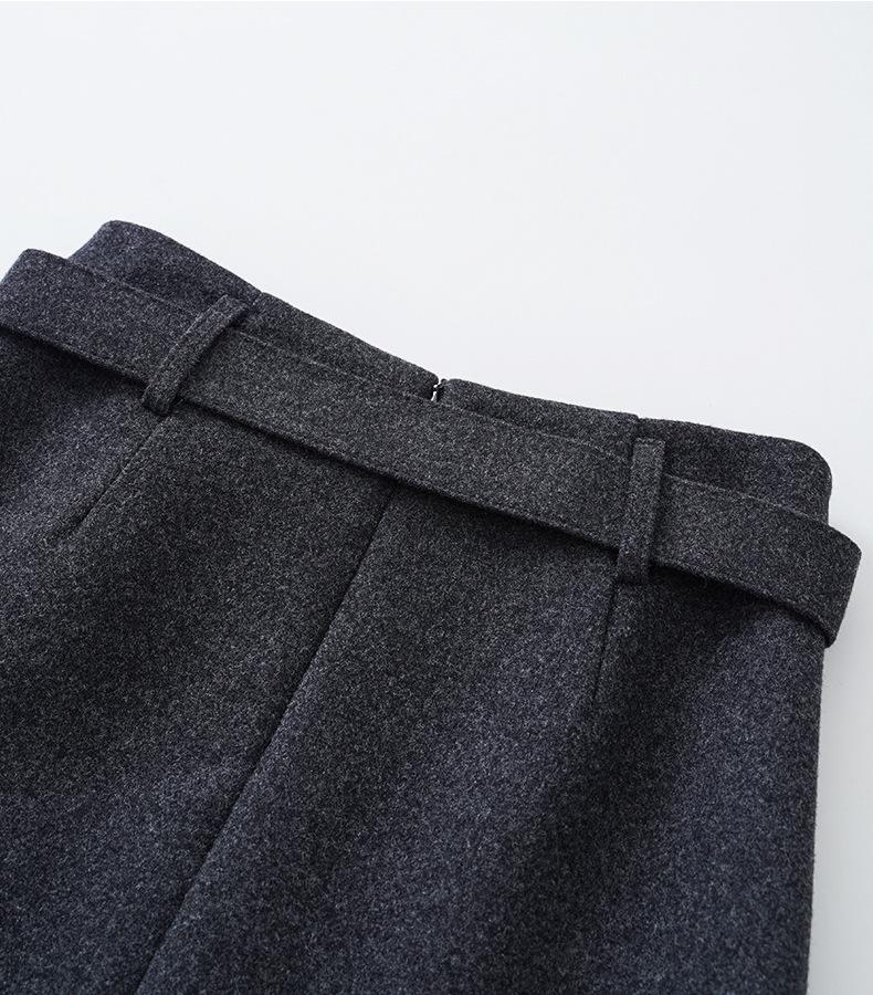 Chic High-Waisted Midi Skirt for Women, 2025 Fall/Winter: Slimming, Versatile, Knee-Length with Back Slit.