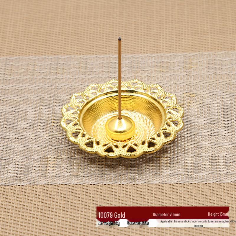 Mini Portable Arabic Incense Burner - Middle Eastern Style, Golden Tower Metal Aromatherapy Burner
