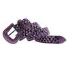 Leopard Print Rhinestone Leather Belt - Y2K Style for Women