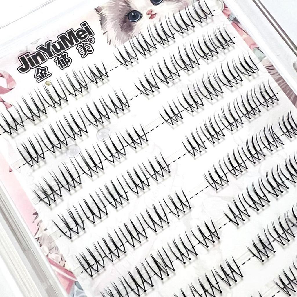 10/32 Rows U Shape False Eyelashes Cluster Korean Fluffy Wispy Lashes Natural Lash Extensions for Girls Party Daily Makeup