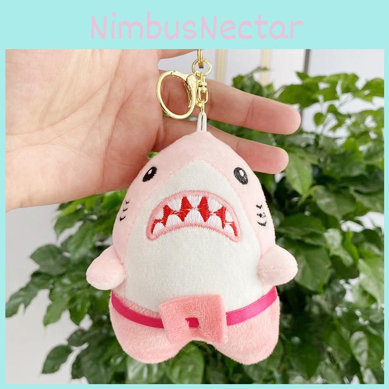 Fun And Colorful Plush Shark Keychain Adorable Stuffed Animal For Bag Or Key Decor
