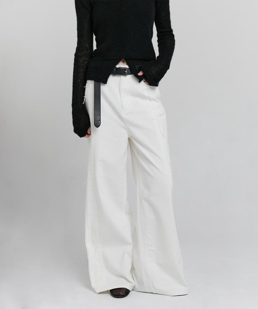Loutaideu Cutting Cotton Pants [White]