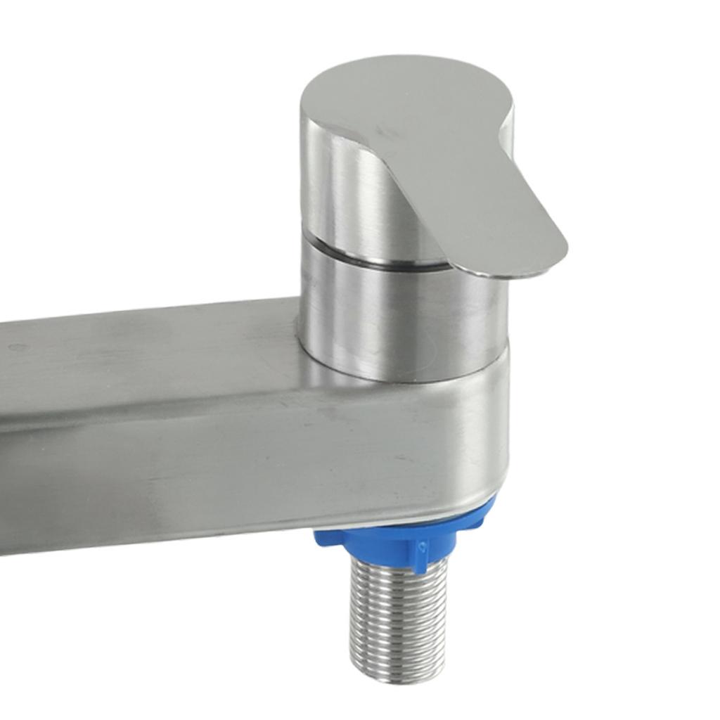 304 Stainless Steel Faucet Kitchen Sink Faucet Bathroom Basin Faucet Cold And Hot Mixer Tap Deck Mounted Double Hole Tap