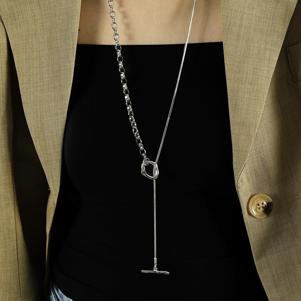 

Premium Design Sense, Simple Light Luxury Sweater Chain, Titanium Steel Does Not Fade, Niche Design Trend Accessories