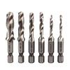 1PC Tap Drill Bit Hex Shank Thread Metric Tap M3-M10 Power Tools Parts For Hand Drill Bench Drill For Hex Chuck Tapping Machine
