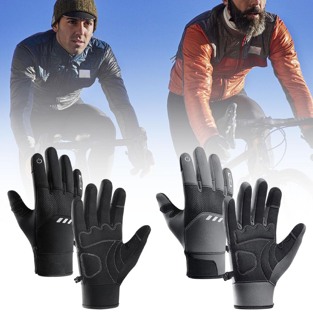 Winter Gloves Multi-Sport All-Purpose Winter Gloves Full Fingers Grip Winter Athletic Gloves For Bicycle Ski With Enhanced Grip