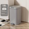 High-End Large Capacity Plastic Foot Pedal Trash Can for Bathroom and Living Room