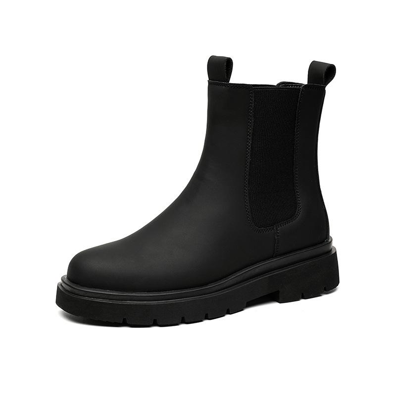 2025 Chelsea boots men's British style overalls leather shoes men's autumn and winter trend Martin boots 9886-R