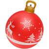 58/60cm Riesen PVC Aufblasbare Weihnachtsbaumkugel Ornamente Outdoor Große Weihnachts-Blaskugel Dekorationen für Weihnachtsfeier Ornamente