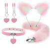 Anal Sex Toys Fox Tail Butt Plug Sexy Plush Cat Ear Headband With Bells Necklace Set Massage Sex Toys For Women Couples Cosplay