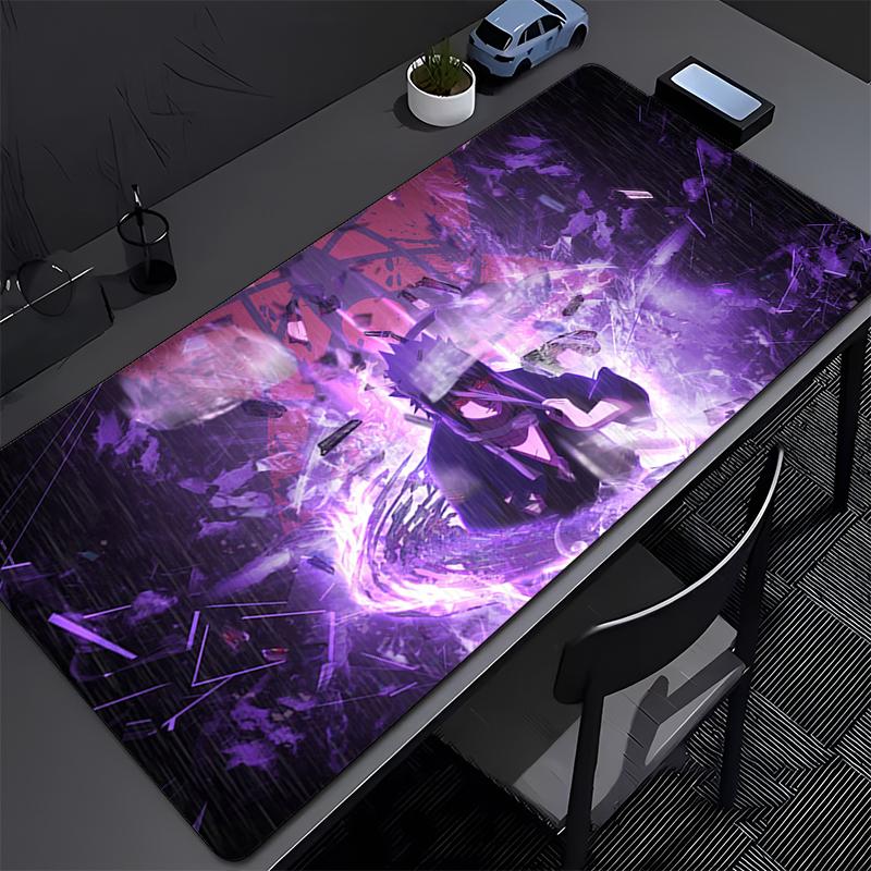 Mouse Pad Naruto Sasuke Office Large PC Computer Gamer Gaming Accessories Edge White Mousepad Keyboard Desk Mat Carpet Table Pad