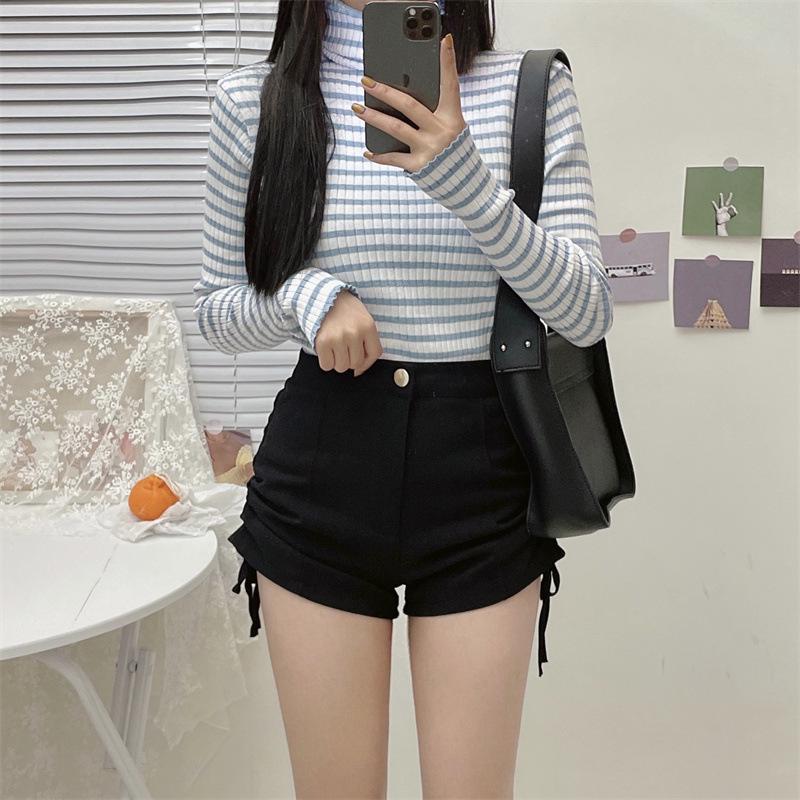 

Plus Size Black Wide-Leg High-Waist Summer Shorts for Women 2023 4XL чёрный