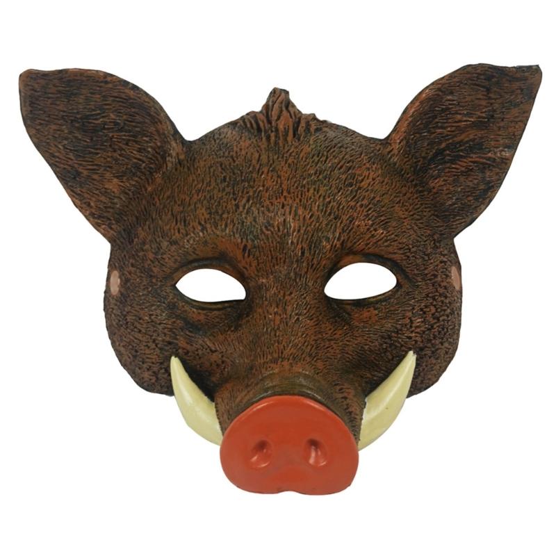 Masque Sanglier Animal Halloween Masque Cosplay Sanglier Sauvage Halloween Masque Intégral pour Halloween Mascarade Carnavals