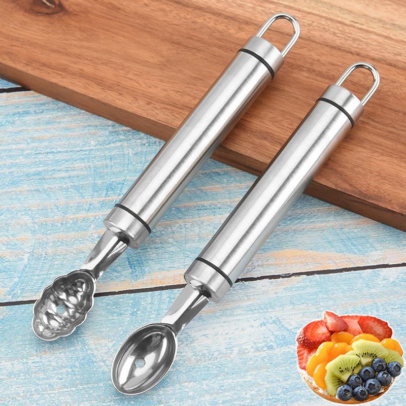 1PCS Fruit Carving Spoon Stainless Steel Waviness Baller Shaping DIY Carving And Scooping Tools Kitchen Gadgets Easy Clean