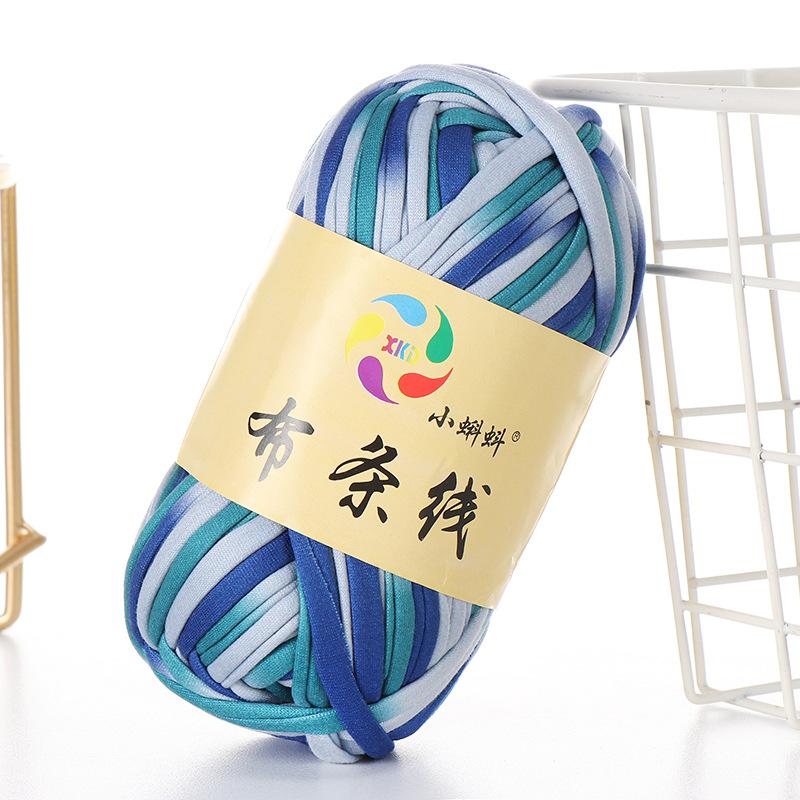 Needlework Knitting Crochet Yarn Printed Fabric Strips Line Colorful Segment Dyed Fabric Strips Line Handmade Diy Knitting Yarn Ball