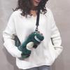 Sac bandoulière en peluche dinosaure pour filles avec poche zippée et intérieur en nylon