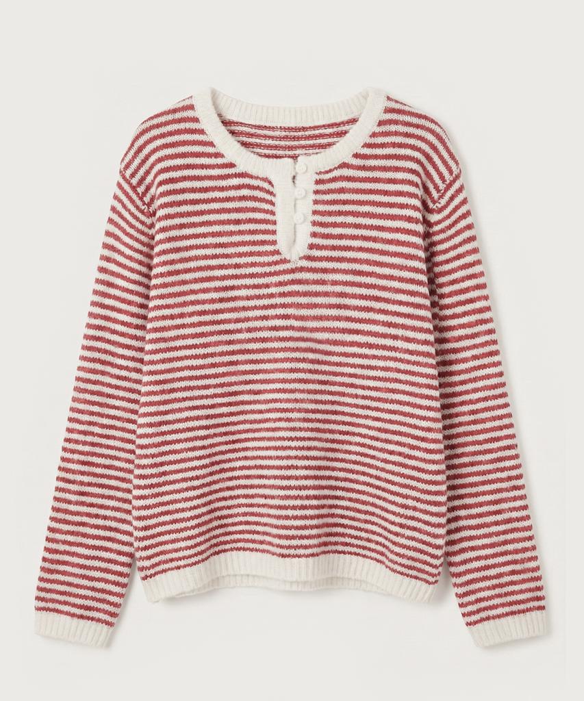 Keulleiseu London Striped Knit_Red