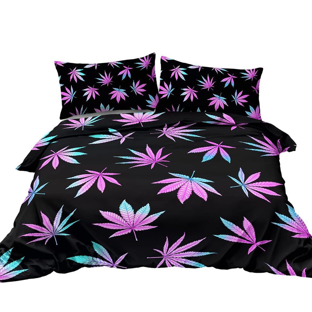 Bohemian Green Bedding Three-Piece Quilt Cover