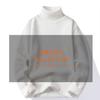 Autumn Winter Men Turtleneck Sweater Long Sleeve Solid Color Slim Fit Fleece Lining Thickened Knitting Tops Jumper