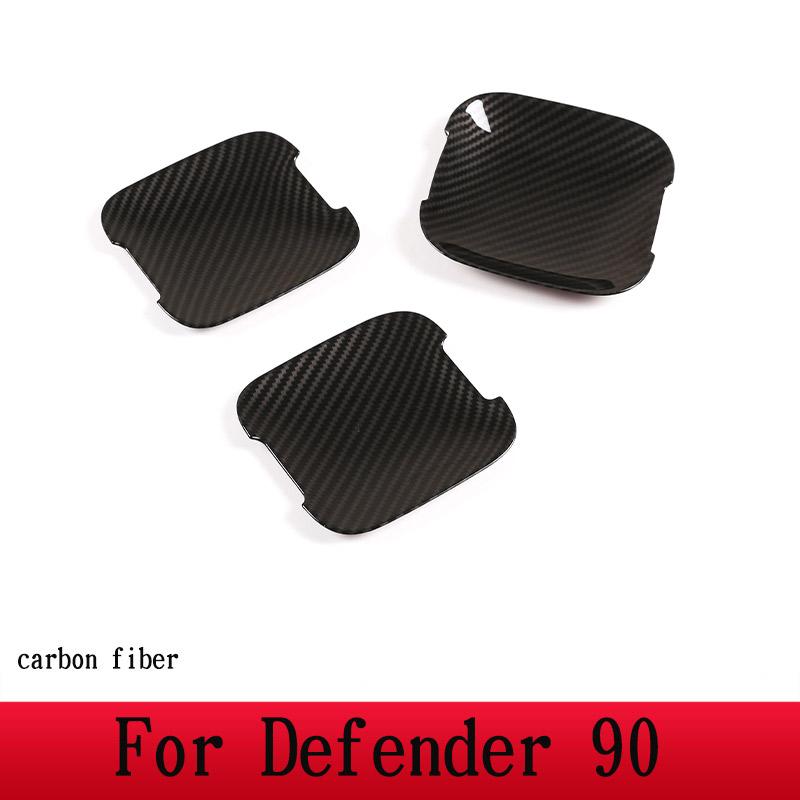 

For Land Rover Defender 90 110 130 2020-2026 ABS Black/Carbon Fiber Car Exterior Door Handle Cover Trim Car Accessories