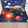 Solar System Area Rug for Kids Bedroom, Educational Universe Planet Carpet, Outer Space Theme Play Mat for Boys and Girls