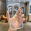 Minimalist Bear Smiley Face Transparent Full Coverage Anti Drop Phone Case For Apple Iphone