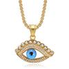 European and American Foreign Trade Cross-border New Model, Diamond-encrusted Blue Angel's Eye Pendant