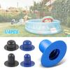 1/4 Stück Kunststoff-Sieb-Lochstopfen Schwarz Blau Ersatzteile Wasserstopper Filterpumpe Poolwand Ablassstopfen