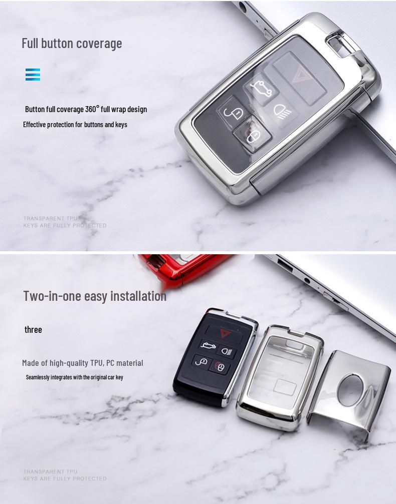 Land Rover Key Case Cover for Range Rover, Sport, Evoque, Discovery, Velar