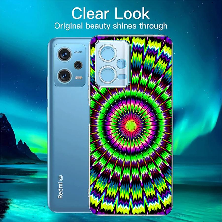Chaotic Hypnosis Phone Case For Redmi 12 13C 12C 15C 9 10 10C Note 13 Pro Plus 14 15 Pro 9T 9C 9A TPU Soft Cover Clear Cell Case