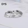 1 Pair Women Huggie Earrings Geometric Rhombus Surface Polished Alloy Small Hoop Earrings Daily Party Dating Ear Jewelry