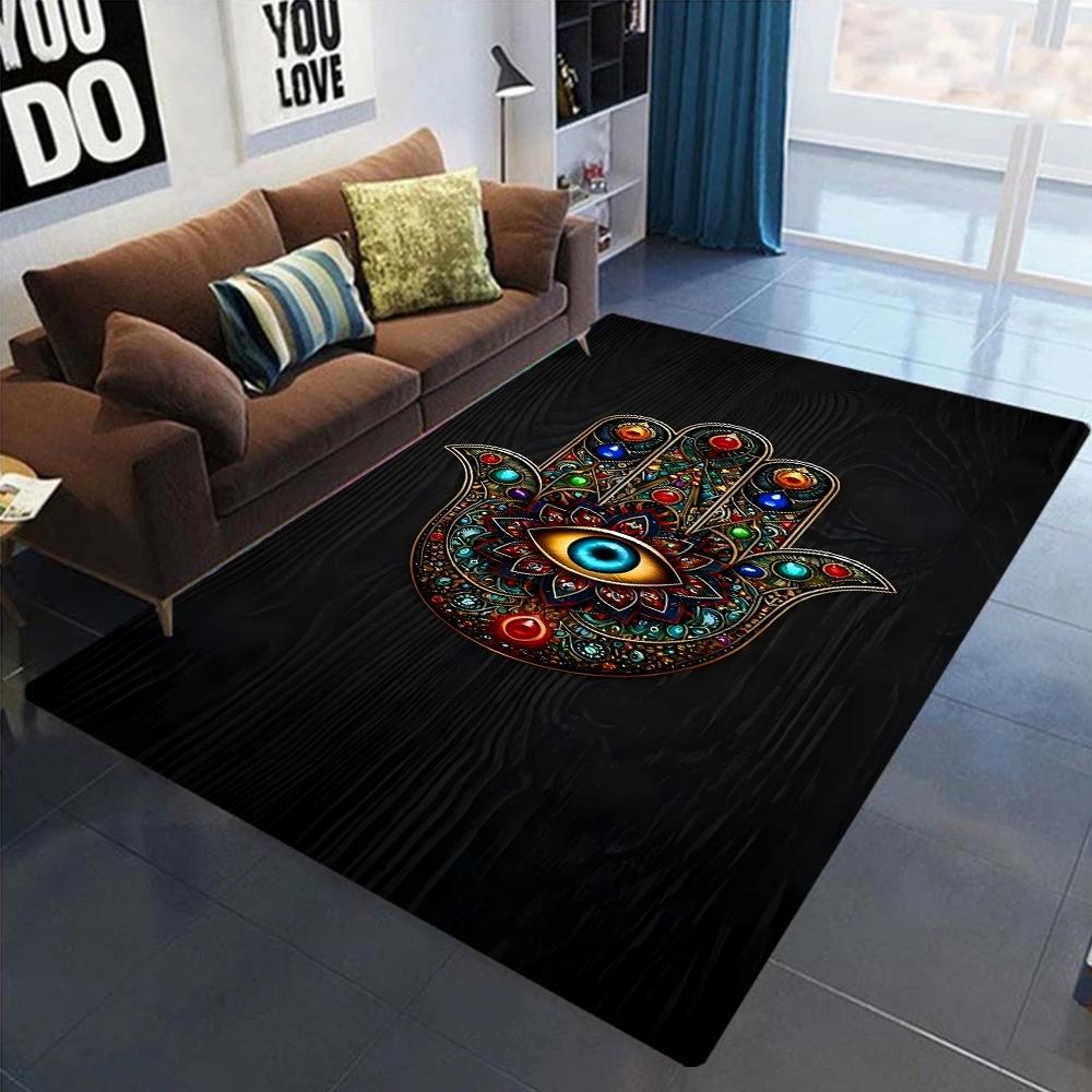 Nowy dywanik z nadrukiem oka proroka do domu, salonu, sypialni, kuchni, dywanik flanelowy antypoślizgowy, można prać w pralce, mata podłogowa