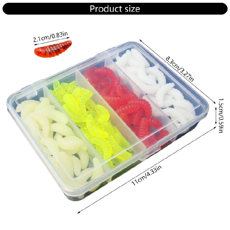 Ver de pêche Hameçons Leurres souples artificiels Appâts Ver de truite Leurre de pêche Appâts Ver en silicone pour la pêche à la truite