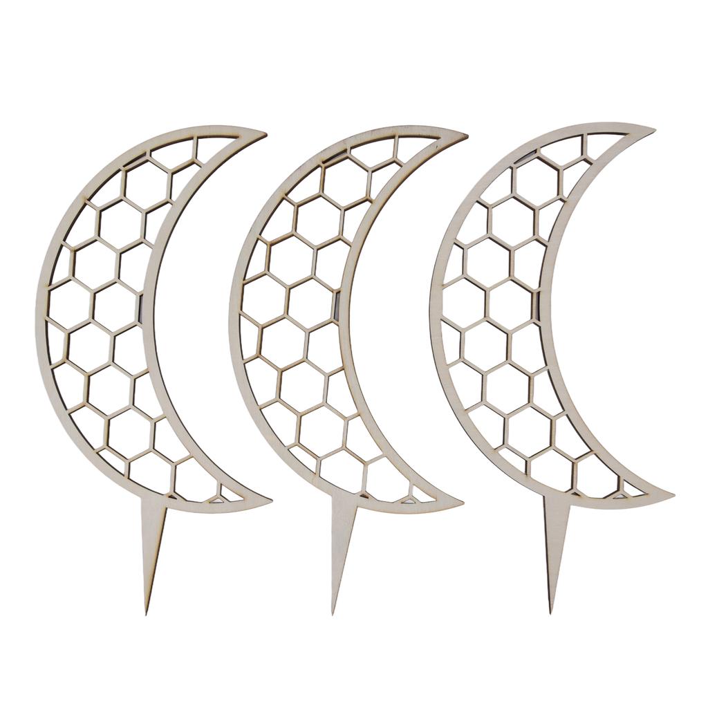 3 szt. Podpory do pnączy Unikalny design Drewno kompozytowe 30cm Stojak do pnączy kwiatowych do modelowania roślin Styl księżycowy