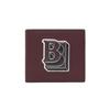 Letter Pattern Double Fold Leather Wallet Men Wallet Dark-Chestnut 80453751