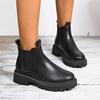 2025 New Autumn &Winter Style - Solid Color Chunky Heel Platform  Boots European and American Women's Fashion Ankle Boots