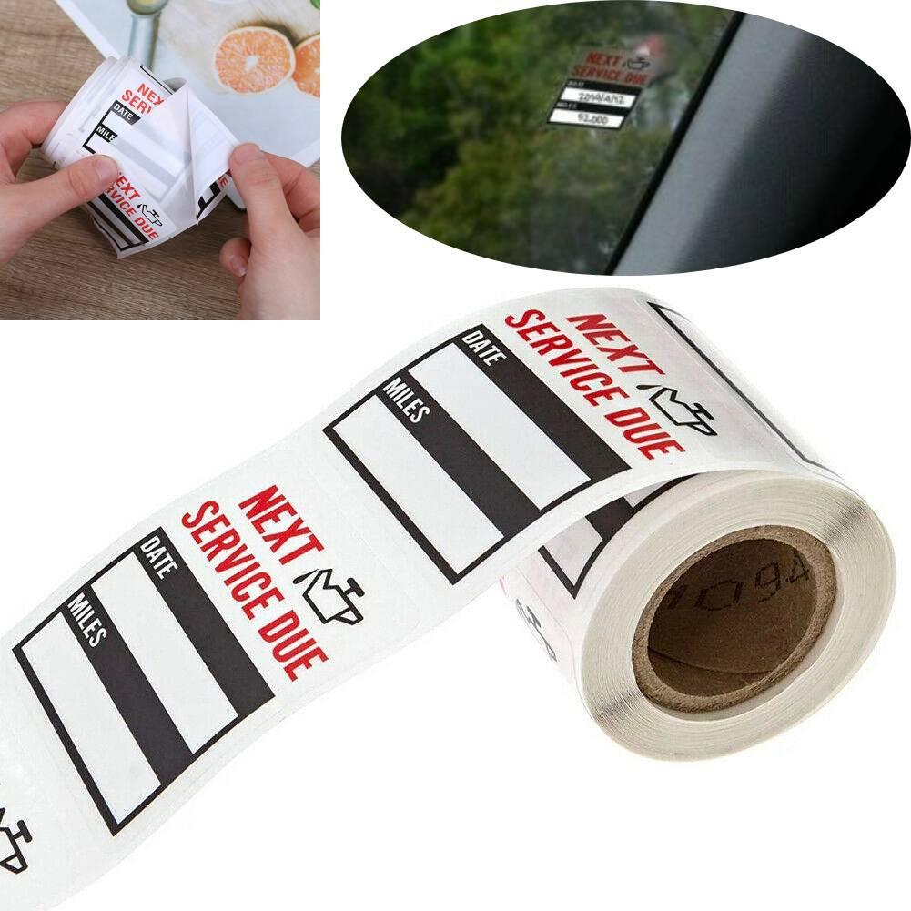 100pcs Oil Change Service Reminder Sticker Decal Stickers