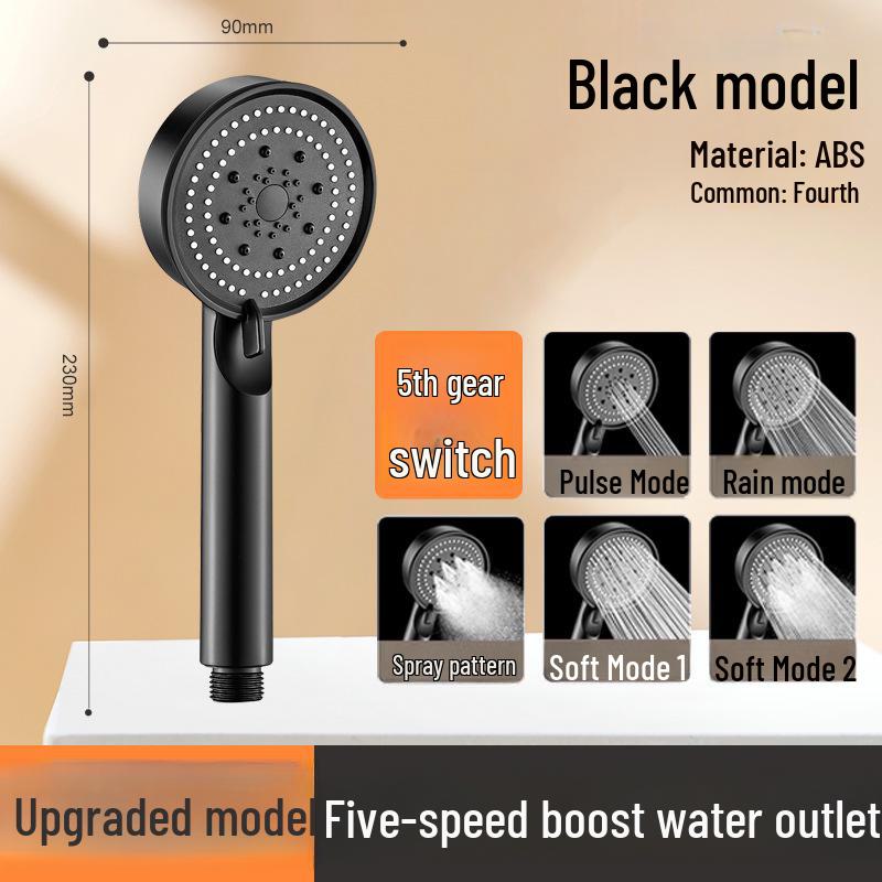 

High-Pressure Five-Speed Handheld Showerhead for Dormitory