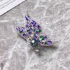 Exquisite DIY Diamond Butterfly Brooch with Zircon and Pearl Corsage Pin