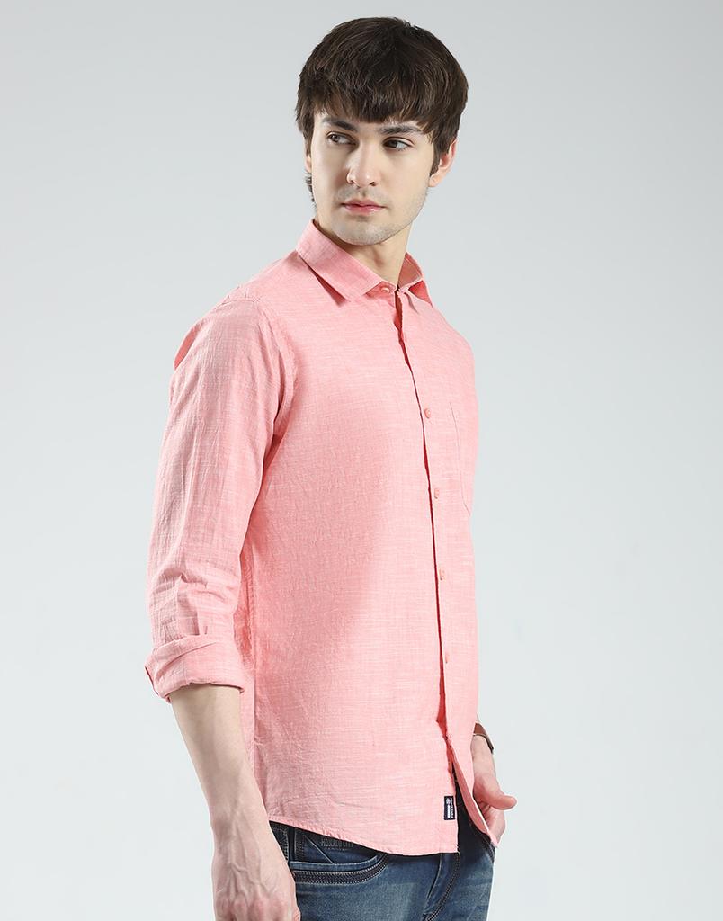 Monte Carlo Men's Regular Fit Full Sleeve Solid Shirt