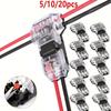 T1 T2 Wire Cable Quick-Connect Snap-In Terminals - No Welding/Peeling Automatic Plug Joints, Professional Electrical Accessories
