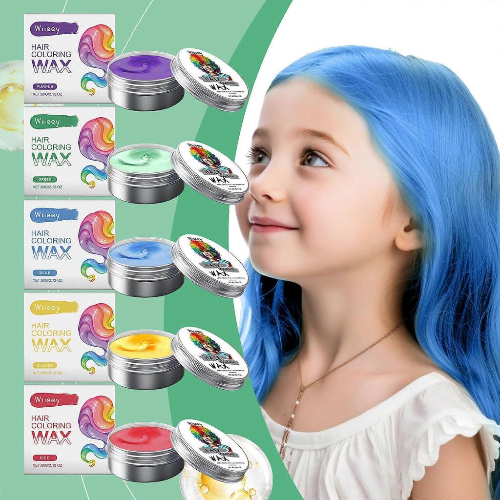 Children's temporary hair styling agent strong setting power to shape hair style beautiful hair color gentle formula care hair blue 60g