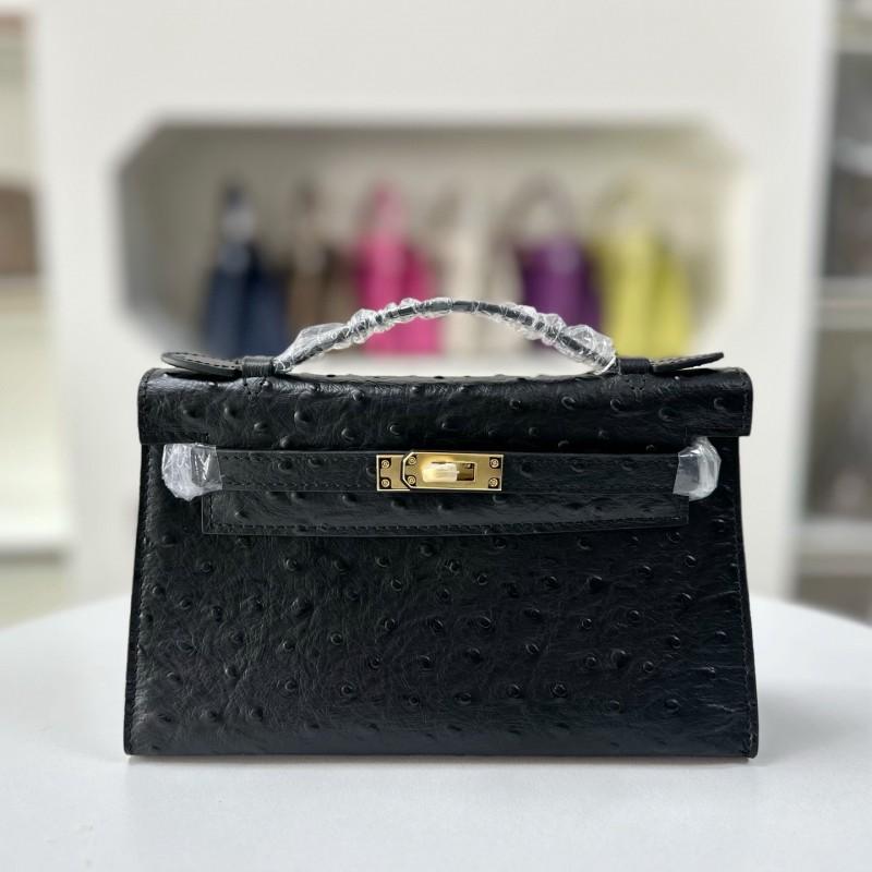 Mini Borsa Una Generazione Di Motivo Struzzo Pelle di Mucca A Spalla Cross-body Pelle Cena
