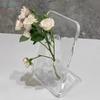 Acrylic Clear Photo Frame Flower Vase Modern Flower Display Desktop Decor Flower Vase